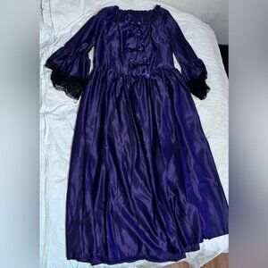 Elegant Purple Dress with corset style lace up back and headband